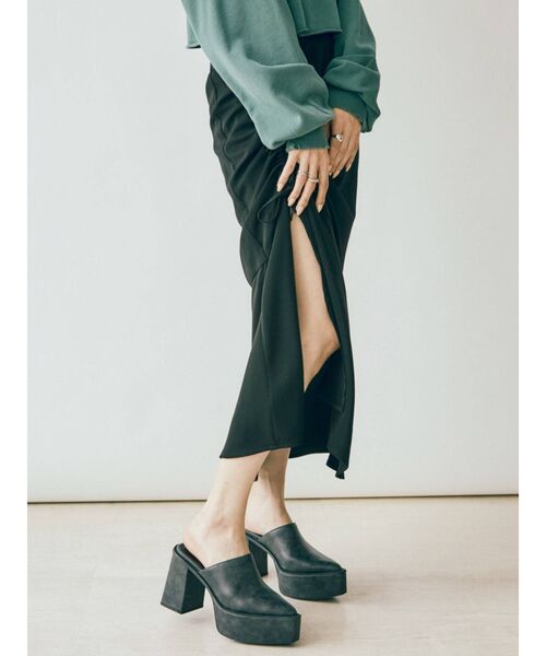 EVRIS（エヴリス）の「ドロストロングスカート（スカート・レディース・ブラック/カーキ・MEDIUM/SMALL）」の8枚目の写真