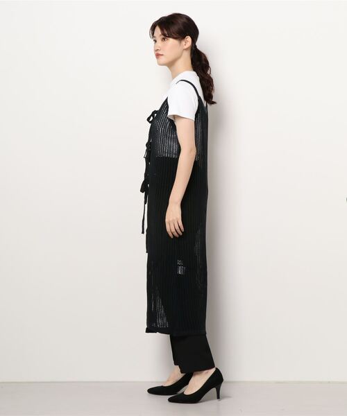 TINA：JOJUN（ティーナジョジュン）の「メッシュ ロングキャミ TINA：JOJUN（ワンピース・レディース・アイボリー/ブラック・M）」の8枚目の写真