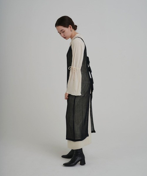 Summer-SALE パフスリーブ ロングワンピース TINA：JOJUN 全3色