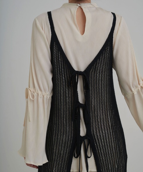 TINA：JOJUN（ティーナジョジュン）の「メッシュ ロングキャミ TINA：JOJUN（ワンピース・レディース・アイボリー/ブラック・M）」の19枚目の写真