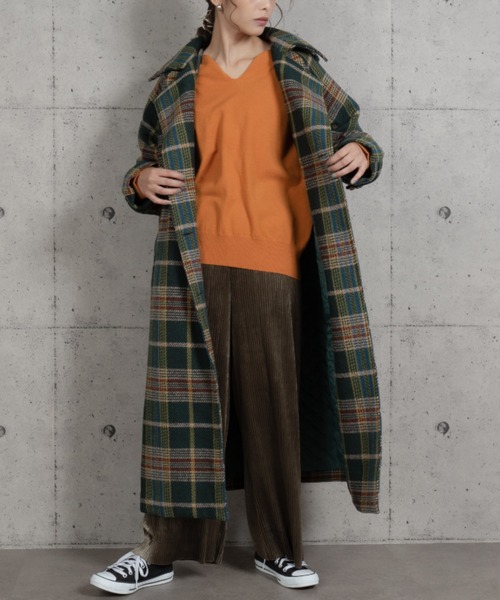 propa9anda タータンチェック ロングコート propa9anda タータンチェック ロングコート