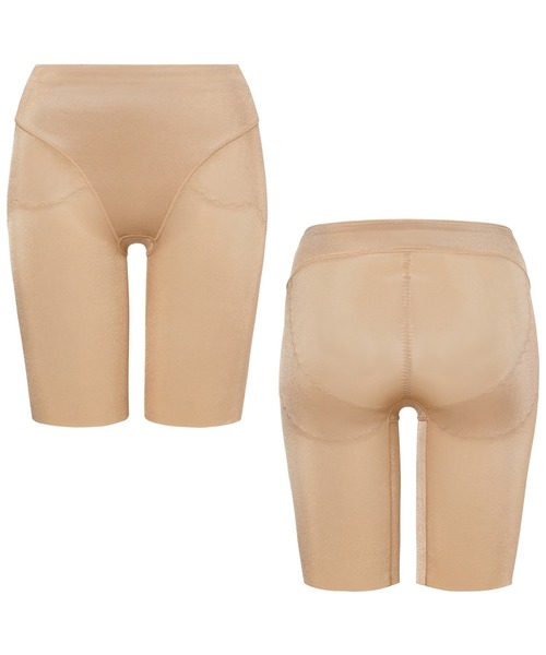 AMOSTYLE BY Triumph(アモスタイルバイトリンプ)の「【お手頃プライスで スタイルアップ】AMOSTYLE スタイルメイクガードル ロングAMST1401 PLY JX(その他アンダーウェア/インナー・レディース・ベージュ/ブラック・76/58/64/70)」の3枚目の写真