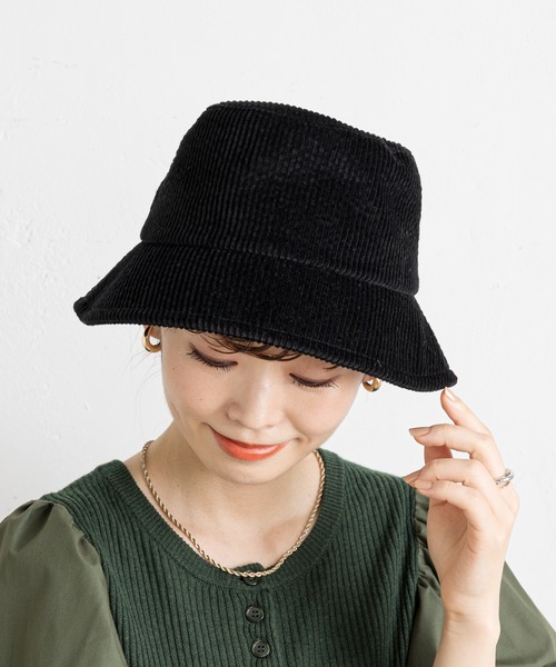 prose verse（プロズヴェール）の「コーデュロイバケットハット（ハット・レディース・ブラック/ダークブラウン/キャメル・ﾌﾘ-）」の9枚目の写真