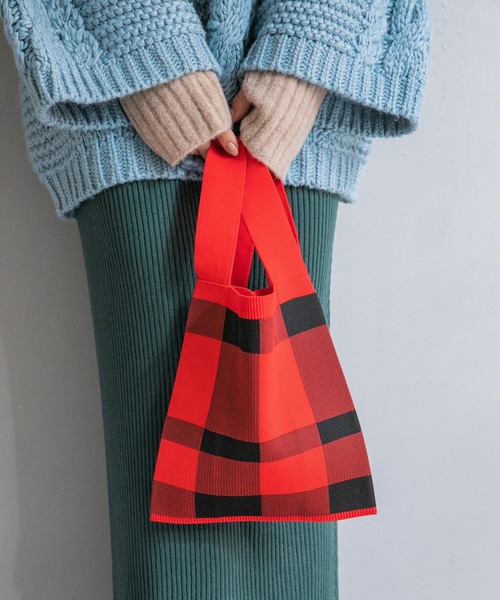 LEPSIM(レプシィム)の「【辻直子さんコラボ】アソートニットBAG 229725(ハンドバッグ・レディース・レッド系その他/グリーン系その他/パープル系その他/パープル系その他2/イエロー系その他・ONE SIZE)」の1枚目の写真