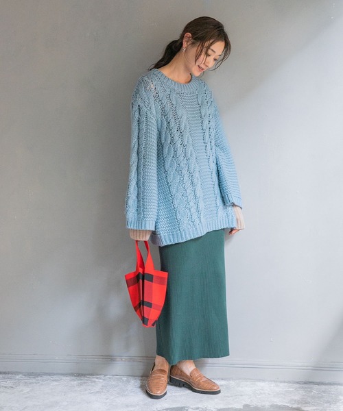 LEPSIM(レプシィム)の「【辻直子さんコラボ】アソートニットBAG 229725(ハンドバッグ・レディース・レッド系その他/グリーン系その他/パープル系その他/パープル系その他2/イエロー系その他・ONE SIZE)」の6枚目の写真