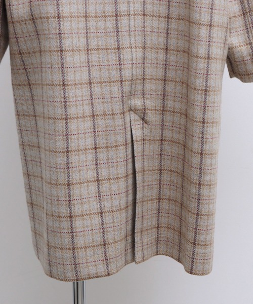 chambre de charme（シャンブルドゥシャーム）の「cdc リサイクルウール先染め　ステンカラーコート（ステンカラーコート・レディース・クリーム/チョコ・FREE）」の19枚目の写真