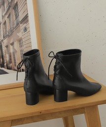 レザーバックレースアップブーツ∴