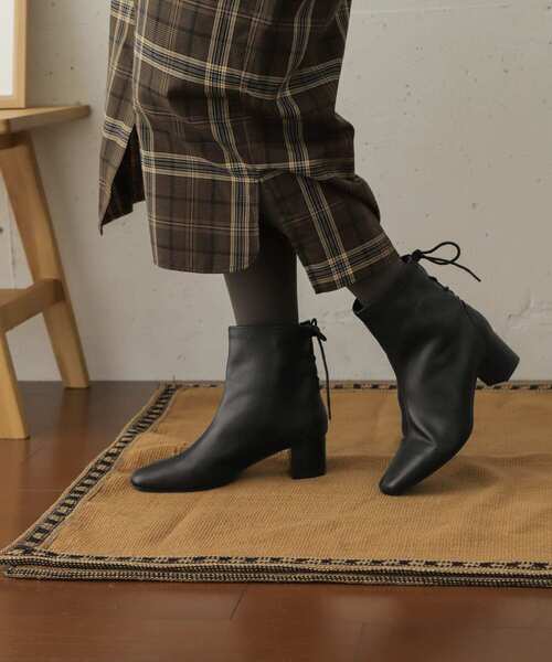 URBAN RESEARCH DOORS（アーバンリサーチドアーズ）の「レザーバックレースアップブーツ∴（ブーツ・レディース・ブラック・38/36/37）」の9枚目の写真