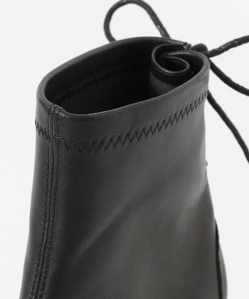 URBAN RESEARCH DOORS（アーバンリサーチドアーズ）の「レザーバックレースアップブーツ∴（ブーツ・レディース・ブラック・38/36/37）」の2枚目の写真