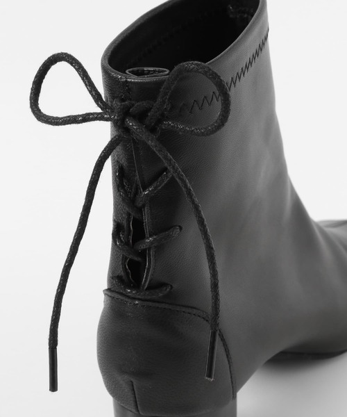 URBAN RESEARCH DOORS（アーバンリサーチドアーズ）の「レザーバックレースアップブーツ∴（ブーツ・レディース・ブラック・38/36/37）」の5枚目の写真
