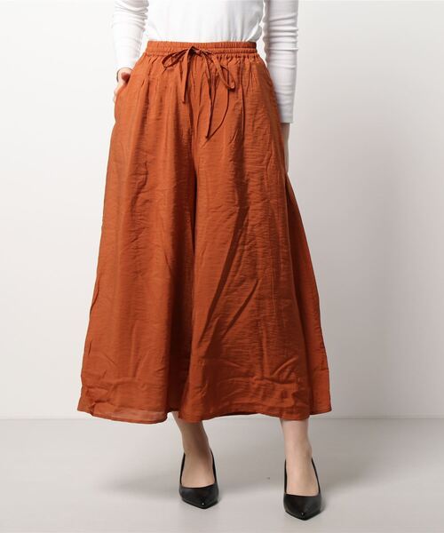 Lugnoncure（ルノンキュール）の「ウエストギャザーガウチョパンツ（その他パンツ・レディース・ブラック/オレンジ/ブルー・ﾌﾘ-）」の6枚目の写真