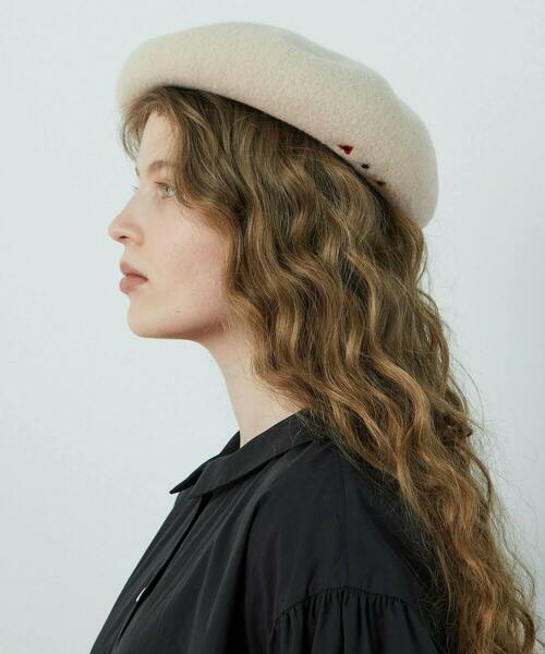 FRAPBOIS（フラボア）の「リブベレー（ハンチング/ベレー帽・レディース・ベージュ/ブラック・FREE）」の15枚目の写真
