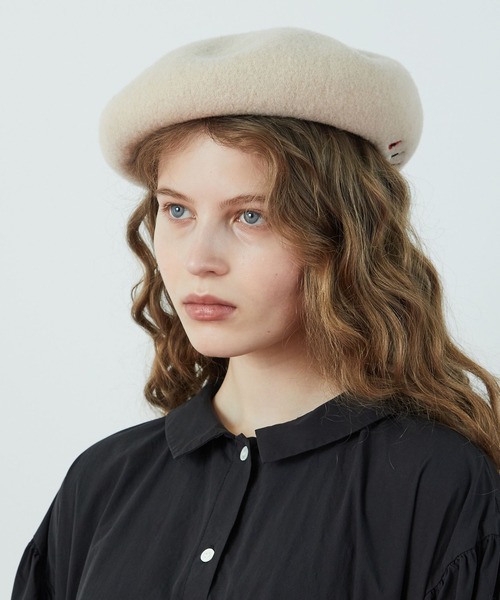 FRAPBOIS（フラボア）の「リブベレー（ハンチング/ベレー帽・レディース・ベージュ/ブラック・FREE）」の8枚目の写真