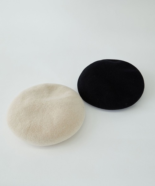 FRAPBOIS（フラボア）の「リブベレー（ハンチング/ベレー帽・レディース・ベージュ/ブラック・FREE）」の11枚目の写真