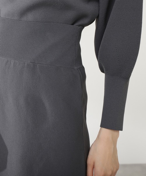 N.（N. Natural Beauty Basic）（エヌエヌナチュラルビューティーベーシック）の「◆スポンディッシュニットセットアップ（ワンピース・レディース・チャコールグレー/イエロー/ブルー/モカ・MEDIUM）」の11枚目の写真