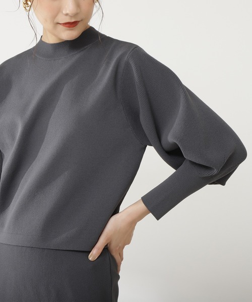 N.（N. Natural Beauty Basic）（エヌエヌナチュラルビューティーベーシック）の「◆スポンディッシュニットセットアップ（ワンピース・レディース・チャコールグレー/イエロー/ブルー/モカ・MEDIUM）」の13枚目の写真