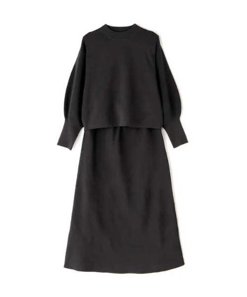 N.（N. Natural Beauty Basic）（エヌエヌナチュラルビューティーベーシック）の「◆スポンディッシュニットセットアップ（ワンピース・レディース・チャコールグレー/イエロー/ブルー/モカ・MEDIUM）」の18枚目の写真