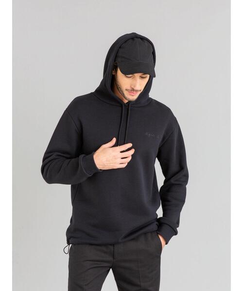 agnes b.(アニエスベー)の「K330 SWEAT HOODY スウェットフーディー(パーカー・メンズ・ブラック・1/2/0/3)」の1枚目の写真