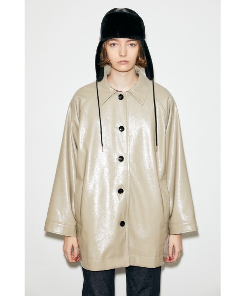 MOUSSY(マウジー)の「GLOSS F/LEATHER MIDDLE ジャケット(ライダースジャケット・レディース・ブラック/ベージュ・FREE)」の20枚目の写真