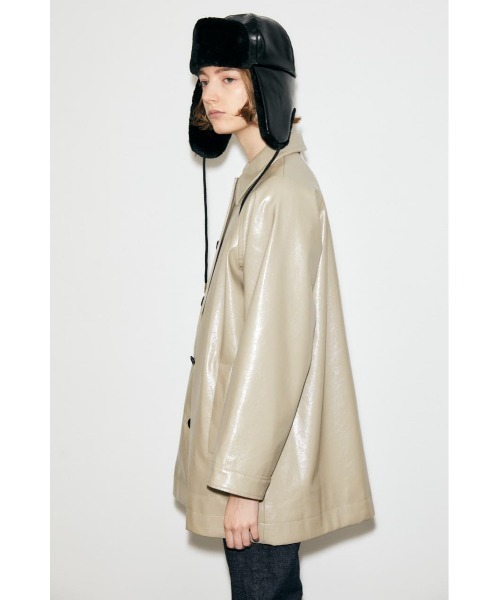 MOUSSY(マウジー)の「GLOSS F/LEATHER MIDDLE ジャケット(ライダースジャケット・レディース・ブラック/ベージュ・FREE)」の12枚目の写真