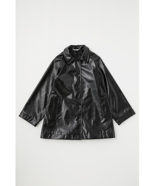 MOUSSY(マウジー)の「GLOSS F/LEATHER MIDDLE ジャケット(ライダースジャケット・レディース・ブラック/ベージュ・FREE)」の6枚目の写真