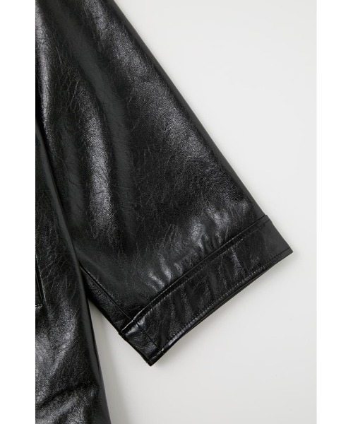 MOUSSY(マウジー)の「GLOSS F/LEATHER MIDDLE ジャケット(ライダースジャケット・レディース・ブラック/ベージュ・FREE)」の16枚目の写真