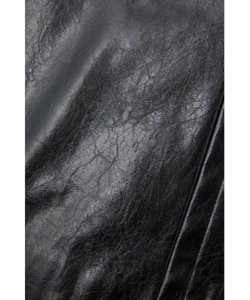 MOUSSY(マウジー)の「GLOSS F/LEATHER MIDDLE ジャケット(ライダースジャケット・レディース・ブラック/ベージュ・FREE)」の10枚目の写真
