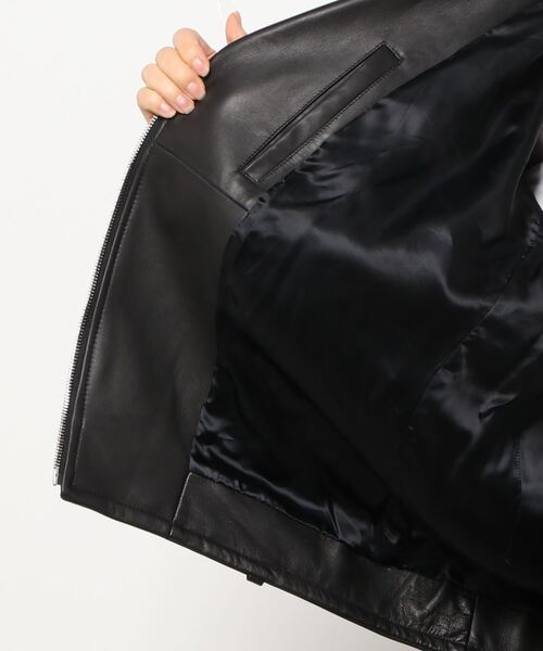 upperhights（アッパーハイツ）の「＜upper hights (アッパーハイツ)＞THE LOOSE RIDERS（ライダースジャケット・レディース・ブラック・1）」の4枚目の写真