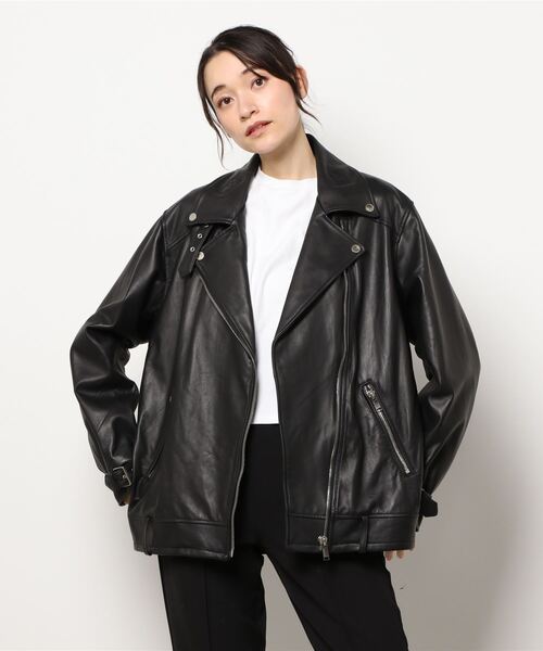 upperhights（アッパーハイツ）の「＜upper hights (アッパーハイツ)＞THE LOOSE RIDERS（ライダースジャケット・レディース・ブラック・1）」の12枚目の写真