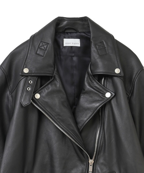 upperhights（アッパーハイツ）の「＜upper hights (アッパーハイツ)＞THE LOOSE RIDERS（ライダースジャケット・レディース・ブラック・1）」の6枚目の写真
