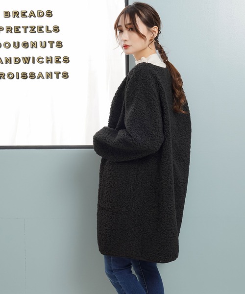 Newlyme(ニューリーミー)の「ボアロングコート(その他アウター・レディース・ブラック・FREE)」の7枚目の写真