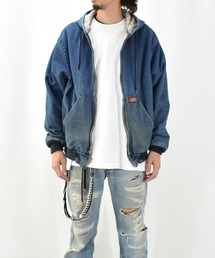 USA古着ディッキーズDickiesダックデニムパーカー アクティブジャケット Dickies ディッキーズ アクティブジャケット型 ダック地
