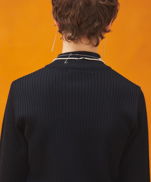 PUBLIC TOKYO（パブリックトウキョウ）の「シアースリーブハイネックニット/ウォッシャブル（ニット/セーター・レディース・ブラック/アイボリー/ブルー・FREE）」の19枚目の写真