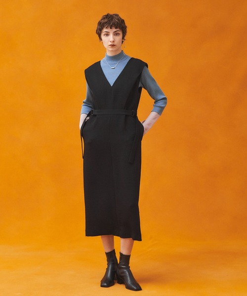 PUBLIC TOKYO（パブリックトウキョウ）の「シアースリーブハイネックニット/ウォッシャブル（ニット/セーター・レディース・ブラック/アイボリー/ブルー・FREE）」の9枚目の写真