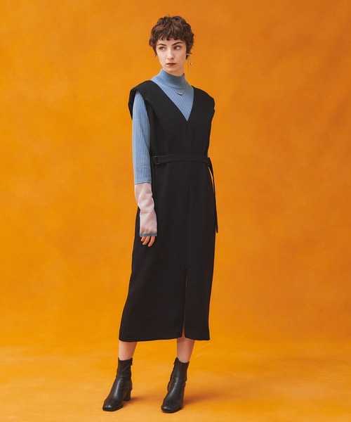 PUBLIC TOKYO（パブリックトウキョウ）の「シアースリーブハイネックニット/ウォッシャブル（ニット/セーター・レディース・ブラック/アイボリー/ブルー・FREE）」の15枚目の写真