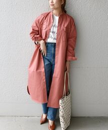 【SHIPS any別注】UNIVERSAL OVERALL:〈ウォッシャブル〉ソフト ワーク シャツ ワンピース◇