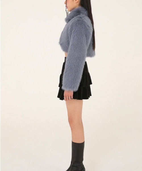 UGLY SHADOW(アグリーシャドウ)の「【UGLY SHADOW/アグリーシャドー アグリーシャドウ】VELVET FRILL SKIRT/ベロアスカート ベルベット ミニスカート(スカート・レディース・ブラック/ブラウン/ホワイト・ONE SIZE)」の15枚目の写真