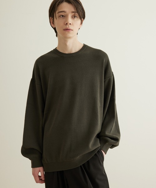 JUNRED(ジュンレッド)の「ミラノリブクルーニット(ニット/セーター・メンズ・チャコールグレー/ライトグレー/ブルー系その他4・S/M/L)」の2枚目の写真