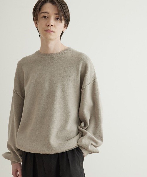 JUNRED(ジュンレッド)の「ミラノリブクルーニット(ニット/セーター・メンズ・チャコールグレー/ライトグレー/ブルー系その他4・S/M/L)」の3枚目の写真