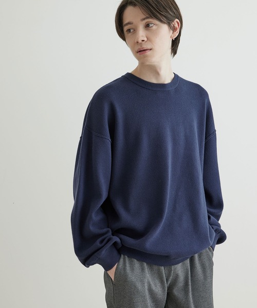 JUNRED(ジュンレッド)の「ミラノリブクルーニット(ニット/セーター・メンズ・チャコールグレー/ライトグレー/ブルー系その他4・S/M/L)」の8枚目の写真