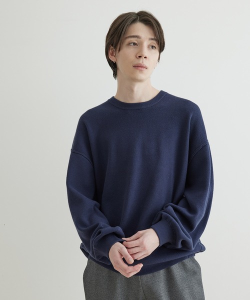 JUNRED(ジュンレッド)の「ミラノリブクルーニット(ニット/セーター・メンズ・チャコールグレー/ライトグレー/ブルー系その他4・S/M/L)」の9枚目の写真