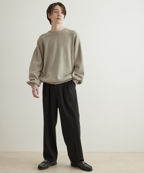 JUNRED(ジュンレッド)の「ミラノリブクルーニット(ニット/セーター・メンズ・チャコールグレー/ライトグレー/ブルー系その他4・S/M/L)」の12枚目の写真