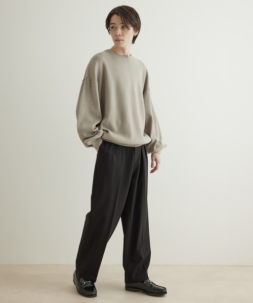 JUNRED(ジュンレッド)の「ミラノリブクルーニット(ニット/セーター・メンズ・チャコールグレー/ライトグレー/ブルー系その他4・S/M/L)」の13枚目の写真