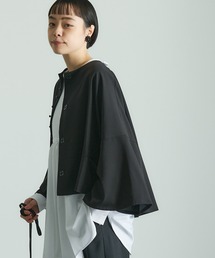 PUAL CE CIN | 【Du noir】飾り釦ノーカラージャケット(ノーカラージャケット)