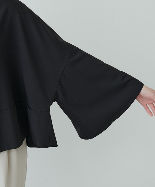 PUAL CE CIN（ピュアルセシン）の「【Du noir】飾り釦ノーカラージャケット（ノーカラージャケット・レディース・グレー/ブラック・FREE）」の14枚目の写真