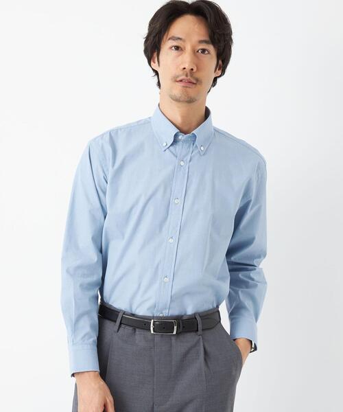 green label relaxing（グリーンレーベルリラクシング）の「コットンシャンブレー リラックス ボタンダウン シャツ（シャツ/ブラウス・メンズ・ライトブルー/ネイビー・S/M/L/XL）」の2枚目の写真