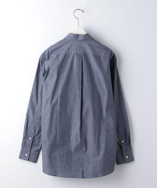 green label relaxing（グリーンレーベルリラクシング）の「コットンシャンブレー リラックス ボタンダウン シャツ（シャツ/ブラウス・メンズ・ライトブルー/ネイビー・S/M/L/XL）」の7枚目の写真