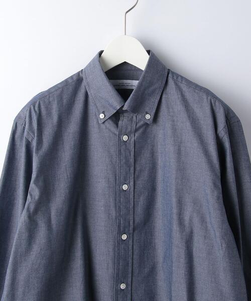 green label relaxing（グリーンレーベルリラクシング）の「コットンシャンブレー リラックス ボタンダウン シャツ（シャツ/ブラウス・メンズ・ライトブルー/ネイビー・S/M/L/XL）」の8枚目の写真