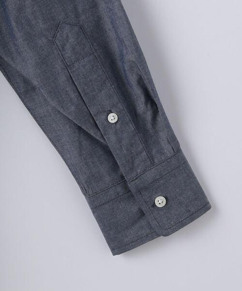 green label relaxing（グリーンレーベルリラクシング）の「コットンシャンブレー リラックス ボタンダウン シャツ（シャツ/ブラウス・メンズ・ライトブルー/ネイビー・S/M/L/XL）」の9枚目の写真