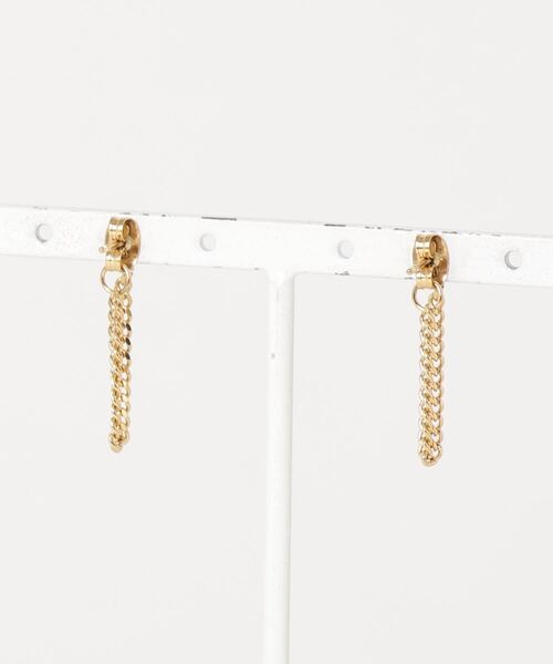 9ban（キューバン）の「【9ban】キューバン/Black Square pierce（ピアス（両耳用）・レディース・ゴールド・FREE）」の5枚目の写真